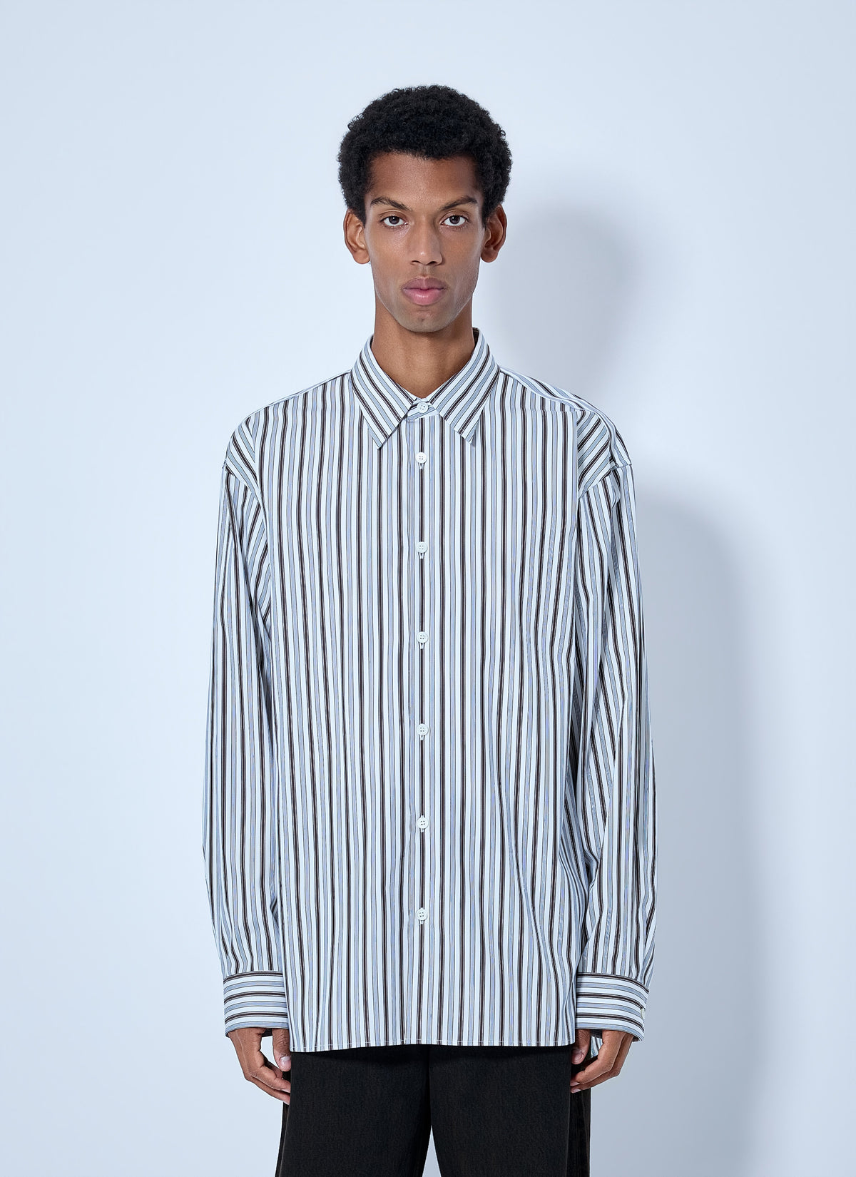 Dries Van Noten Men Croom Stripe Cotton Poplin Shirt DRIES VAN NOTEN