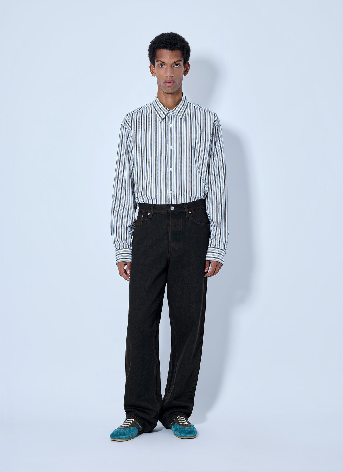 Dries Van Noten Men Croom Stripe Cotton Poplin Shirt DRIES VAN NOTEN