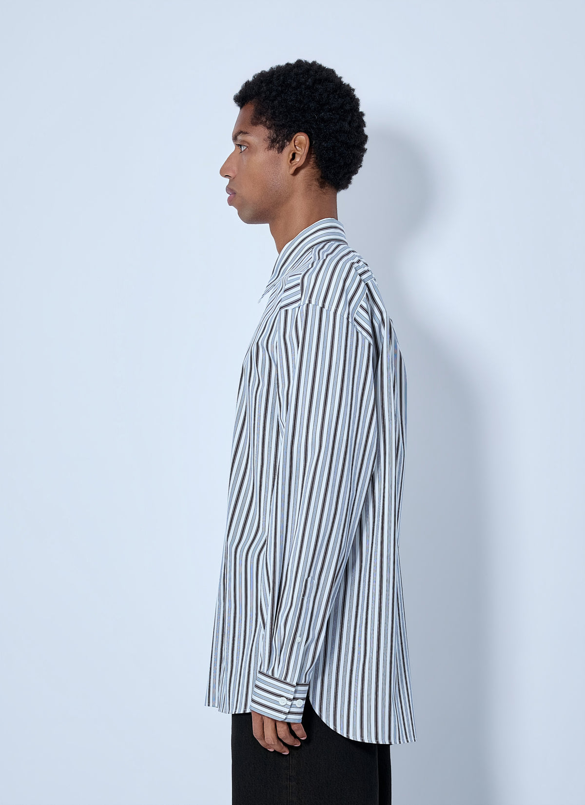Dries Van Noten Men Croom Stripe Cotton Poplin Shirt DRIES VAN NOTEN