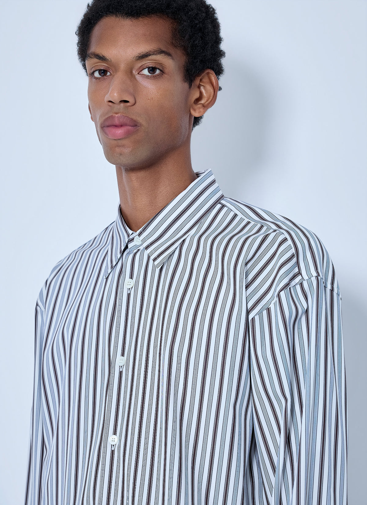 Dries Van Noten Men Croom Stripe Cotton Poplin Shirt DRIES VAN NOTEN