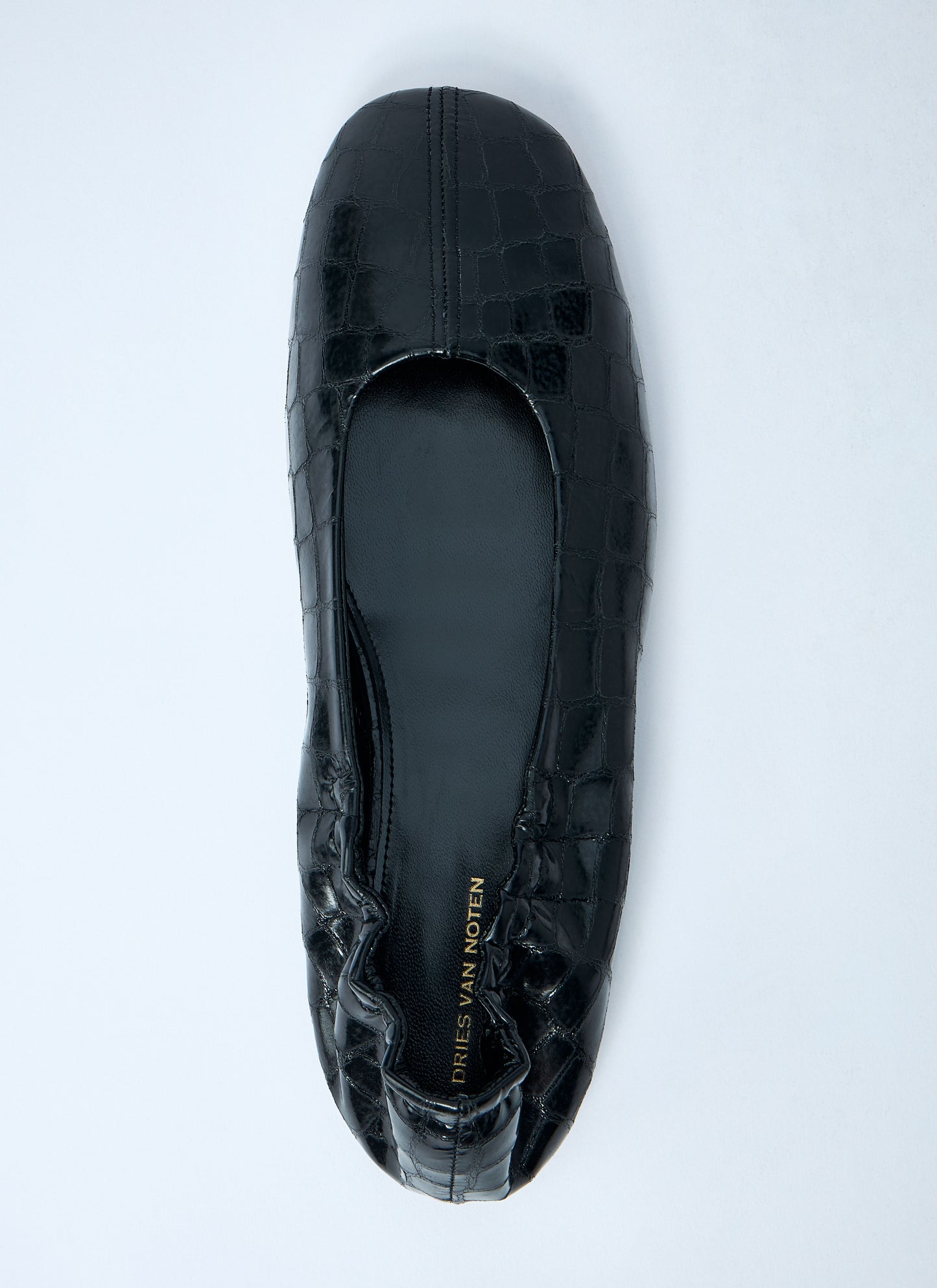 Dries Van Noten Women Croc-Embossed Ballerina Flats DRIES VAN NOTEN