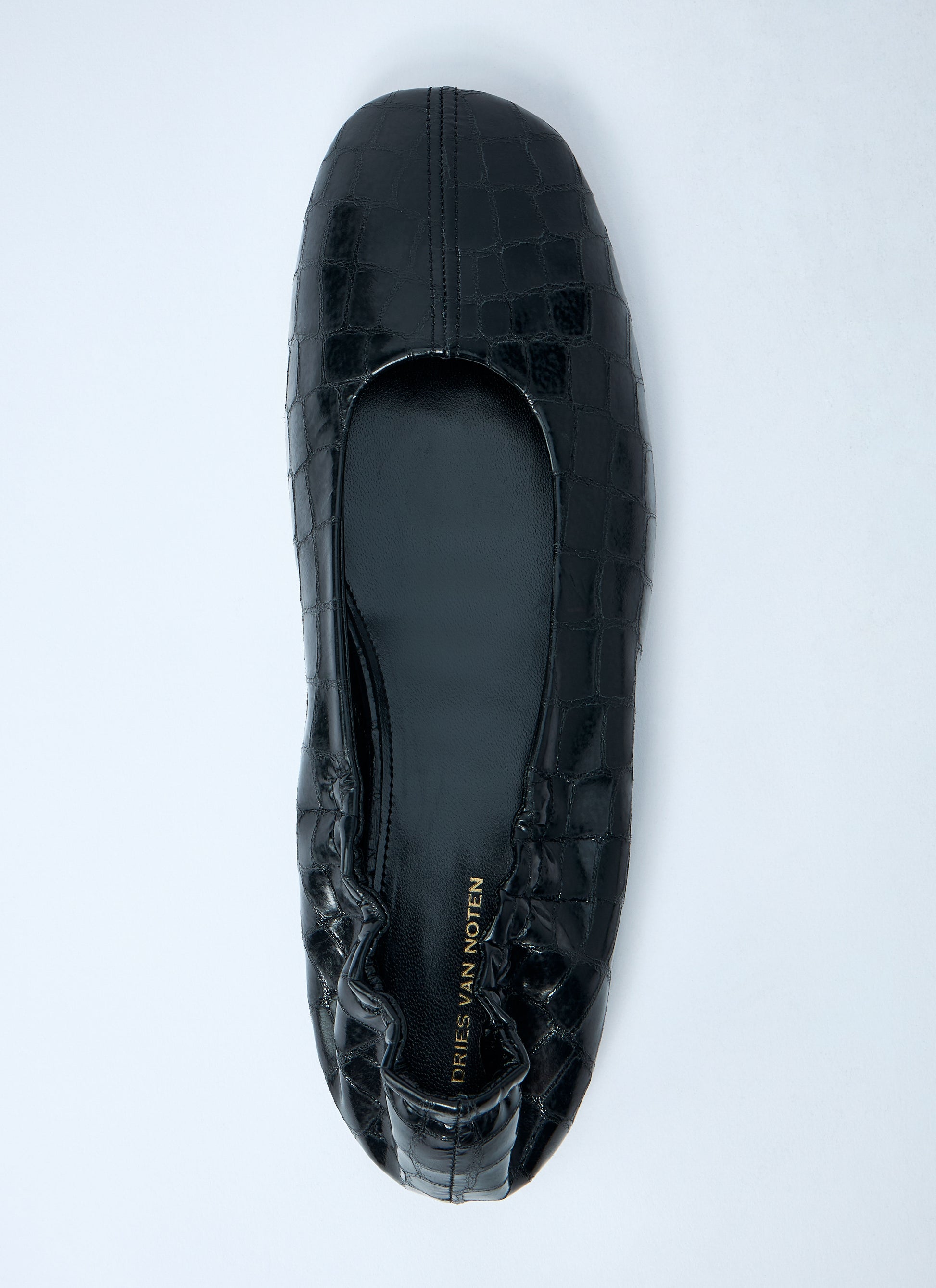 Dries Van Noten Women Croc-Embossed Ballerina Flats DRIES VAN NOTEN