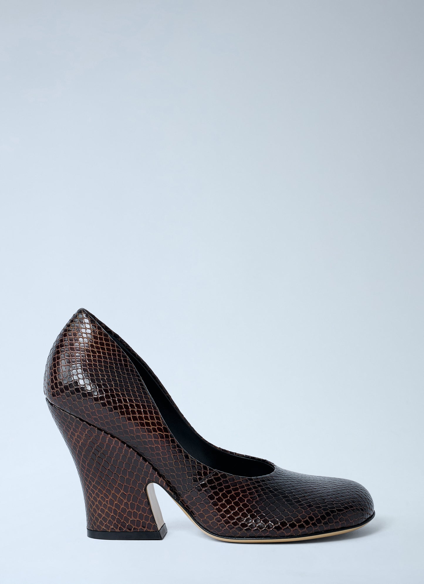 Dries Van Noten Women Python-Embossed Leather Wedge Pumps DRIES VAN NOTEN