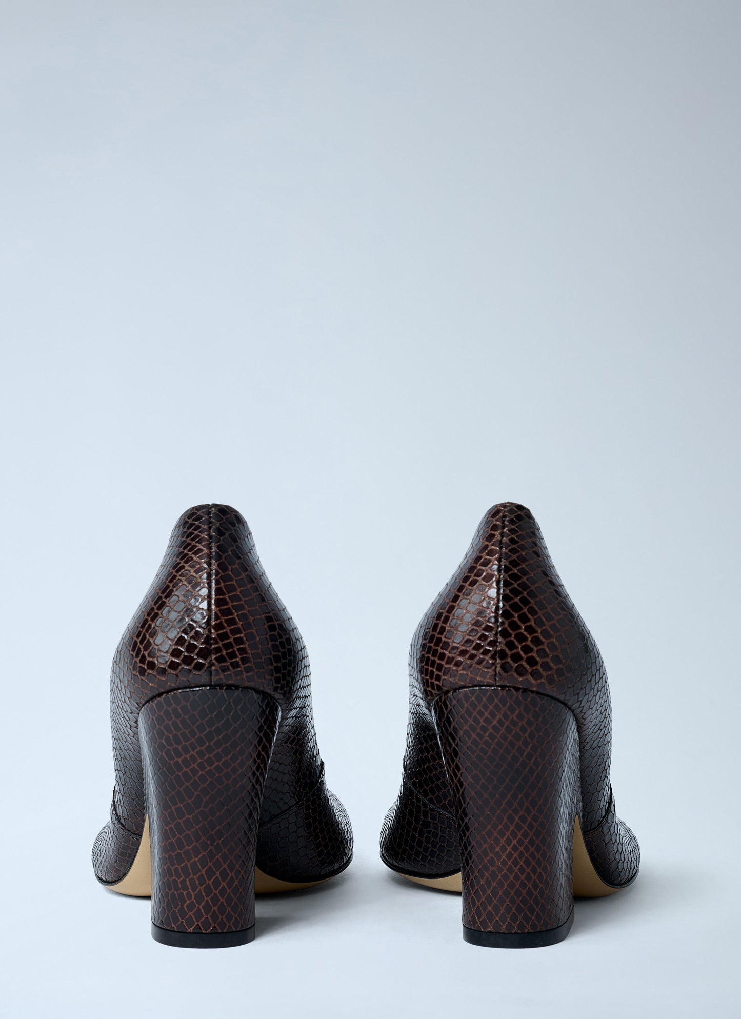Dries Van Noten Women Python-Embossed Leather Wedge Pumps DRIES VAN NOTEN