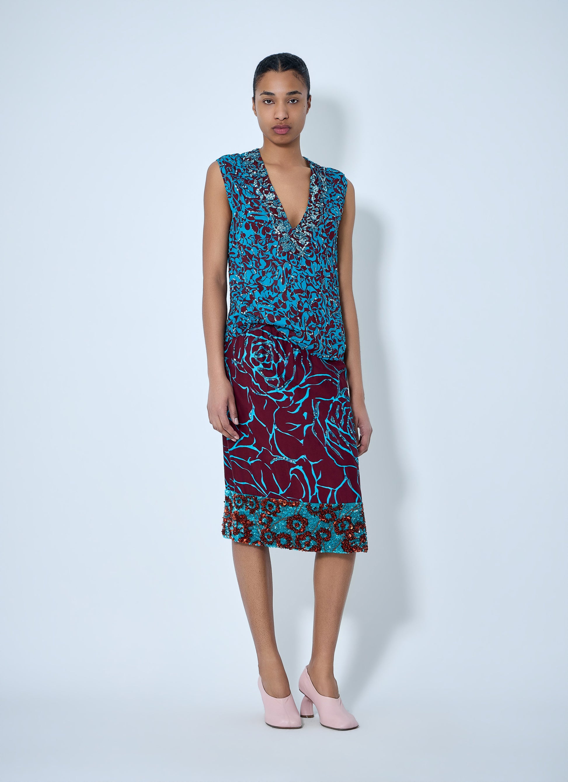 Dries Van Noten Women Embroidered Midi Skirt DRIES VAN NOTEN