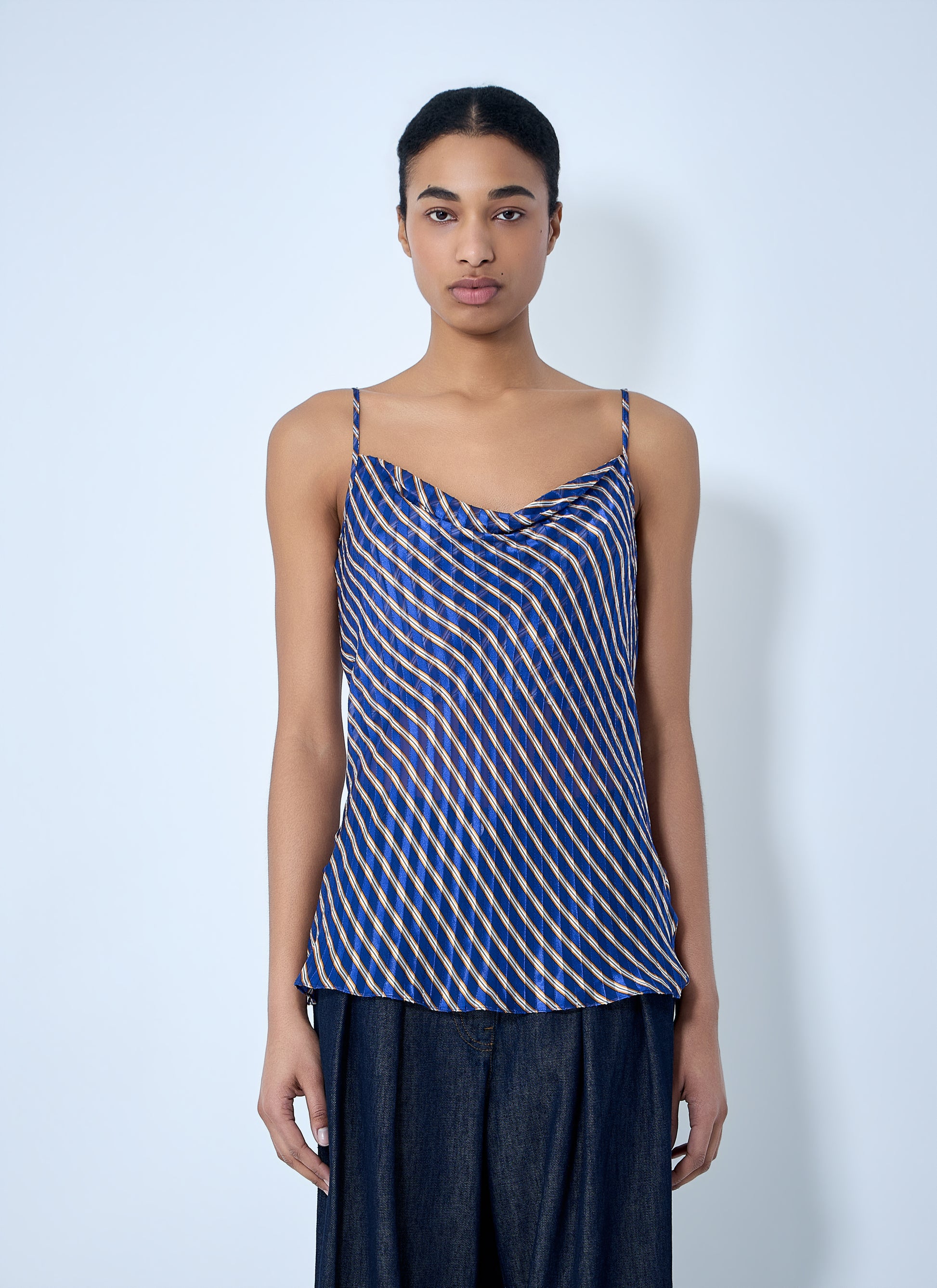 Dries Van Noten Women Diagonal Stripe Camisole Top DRIES VAN NOTEN