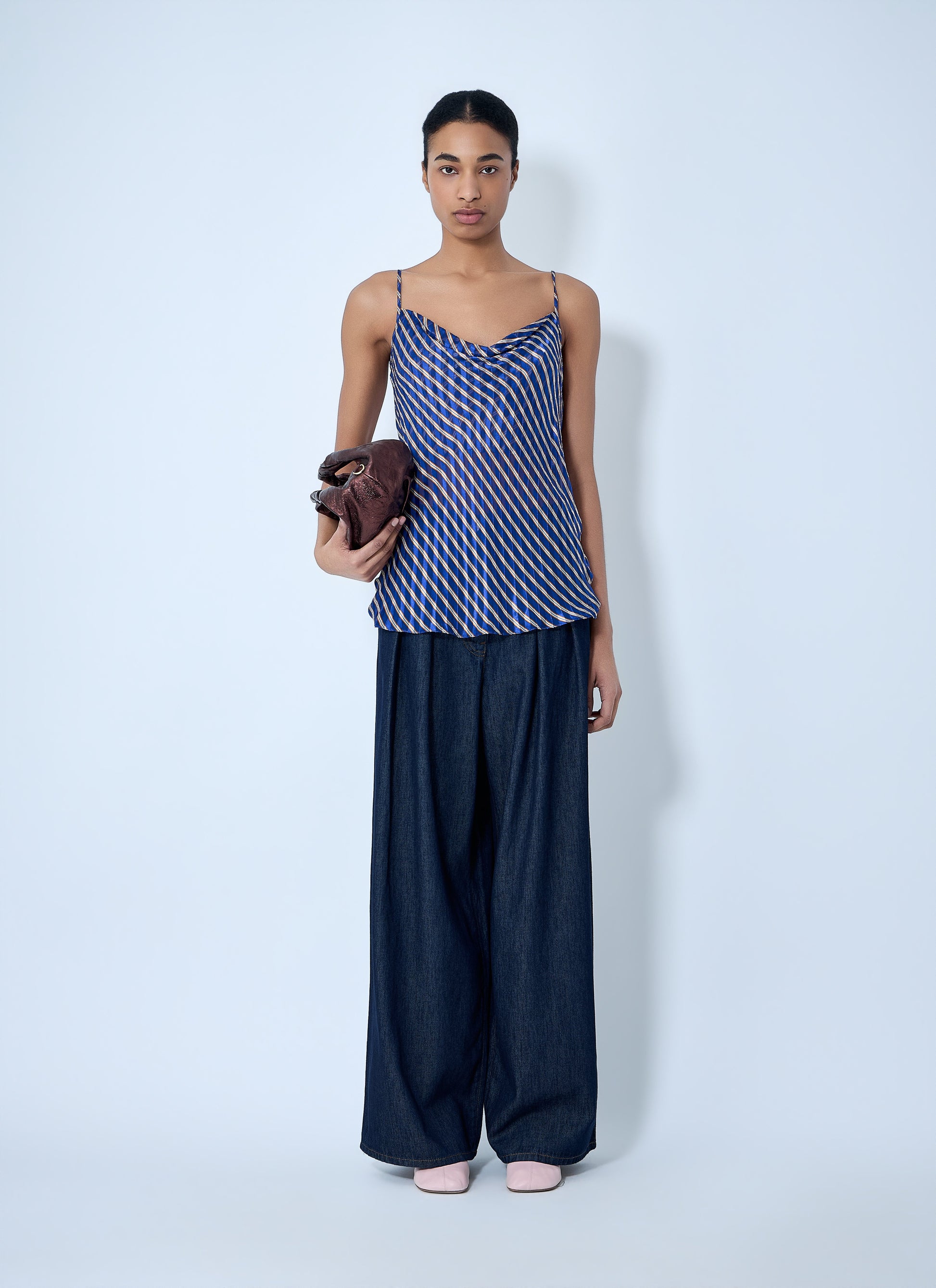 Dries Van Noten Women Diagonal Stripe Camisole Top DRIES VAN NOTEN