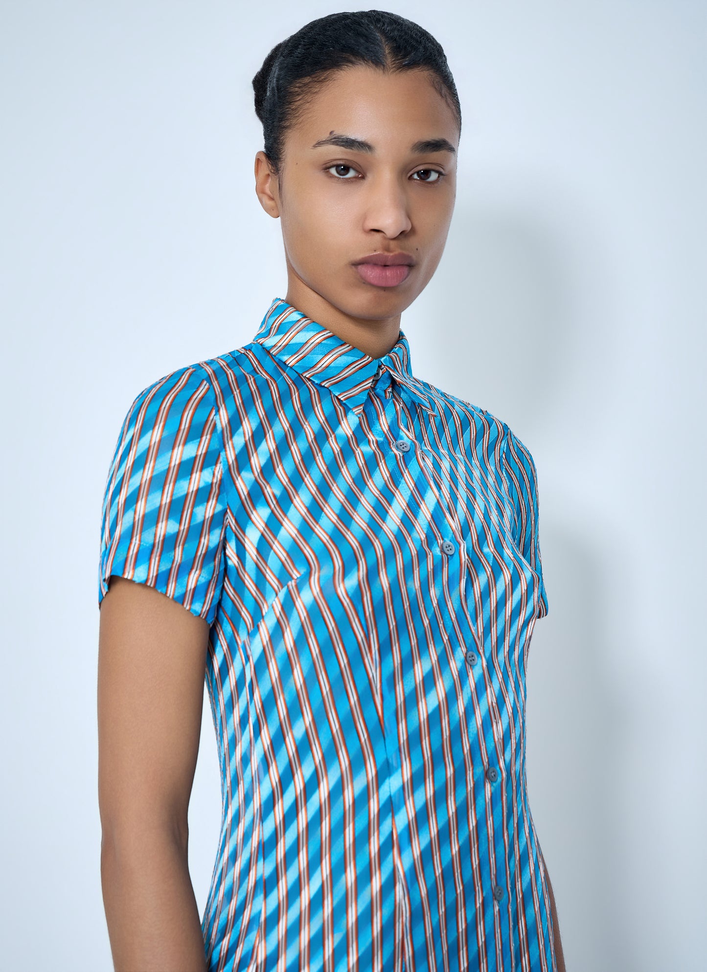 Dries Van Noten Women Striped Midi Shirt Dress DRIES VAN NOTEN