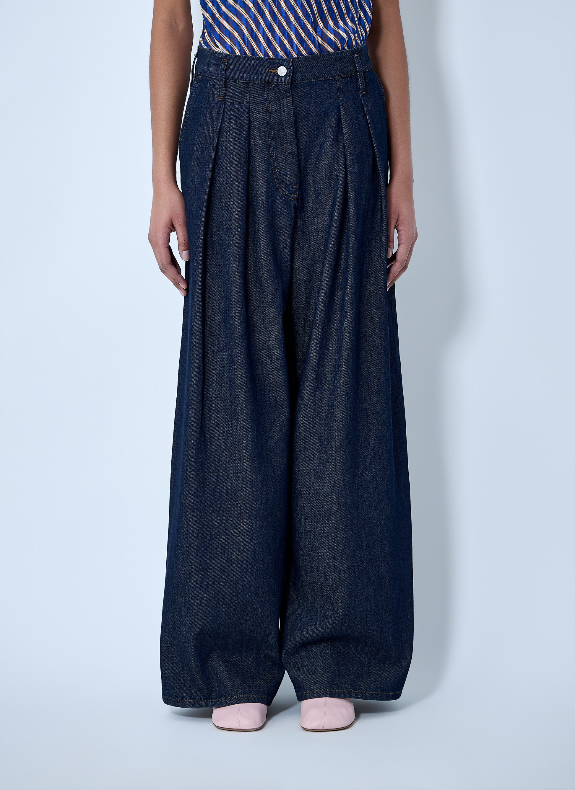 Dries Van Noten Women Wide-Leg Denim Trousers DRIES VAN NOTEN