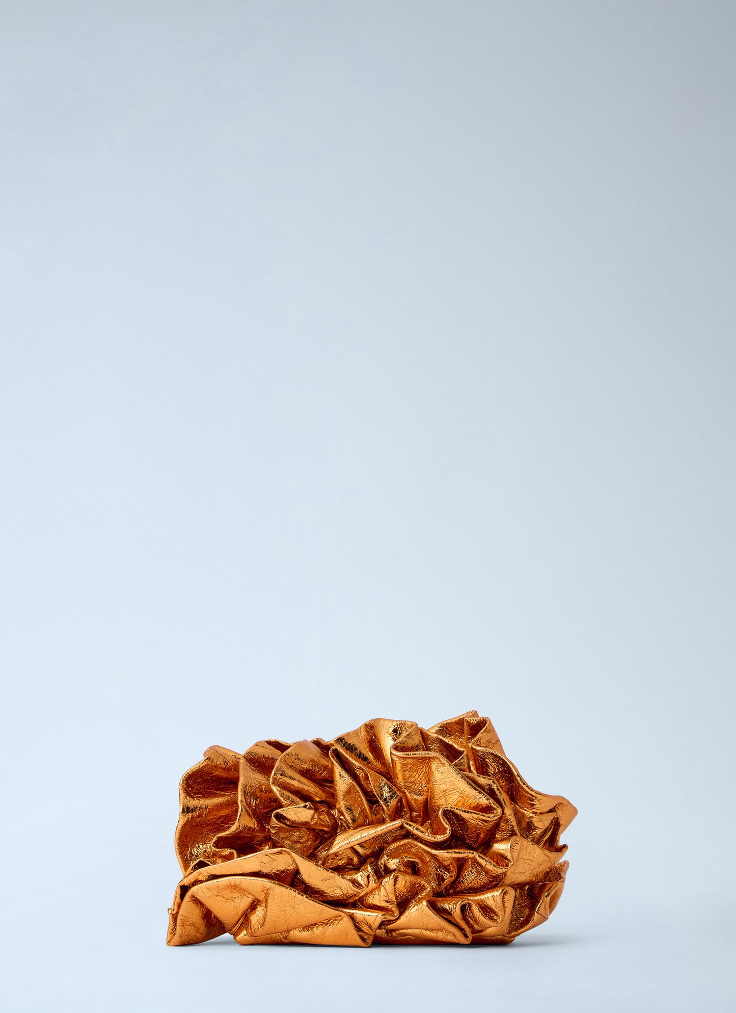 Dries Van Noten Women Ruffled Crinkled Leather Clutch Bag DRIES VAN NOTEN