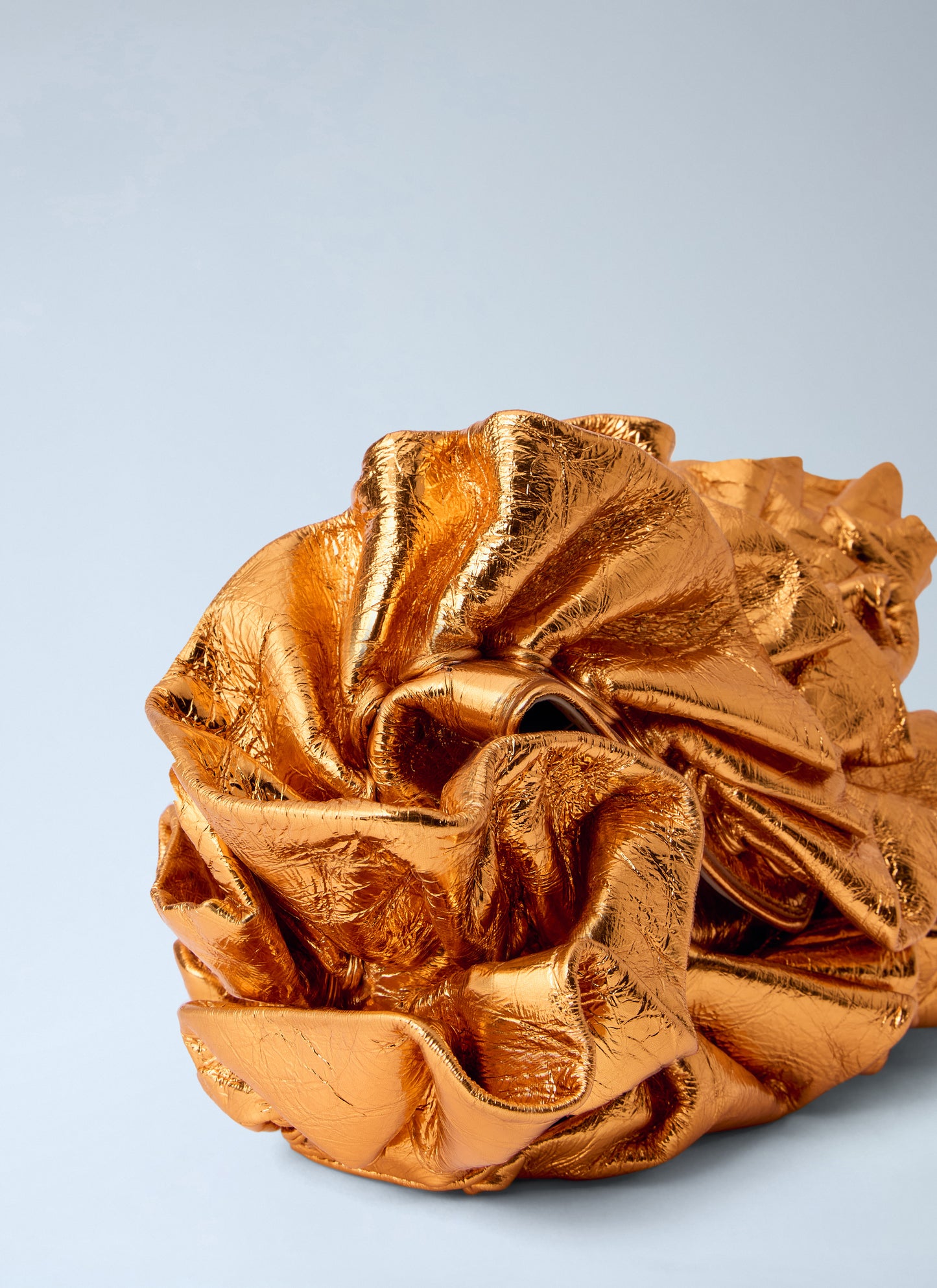 Dries Van Noten Women Ruffled Crinkled Leather Clutch Bag DRIES VAN NOTEN