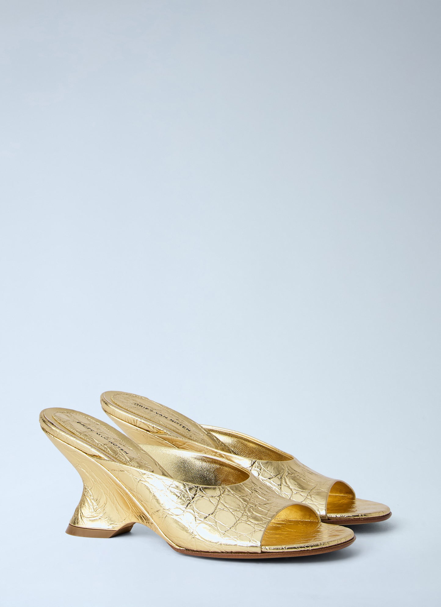 Dries Van Noten Women Sculpted Leather Mules DRIES VAN NOTEN