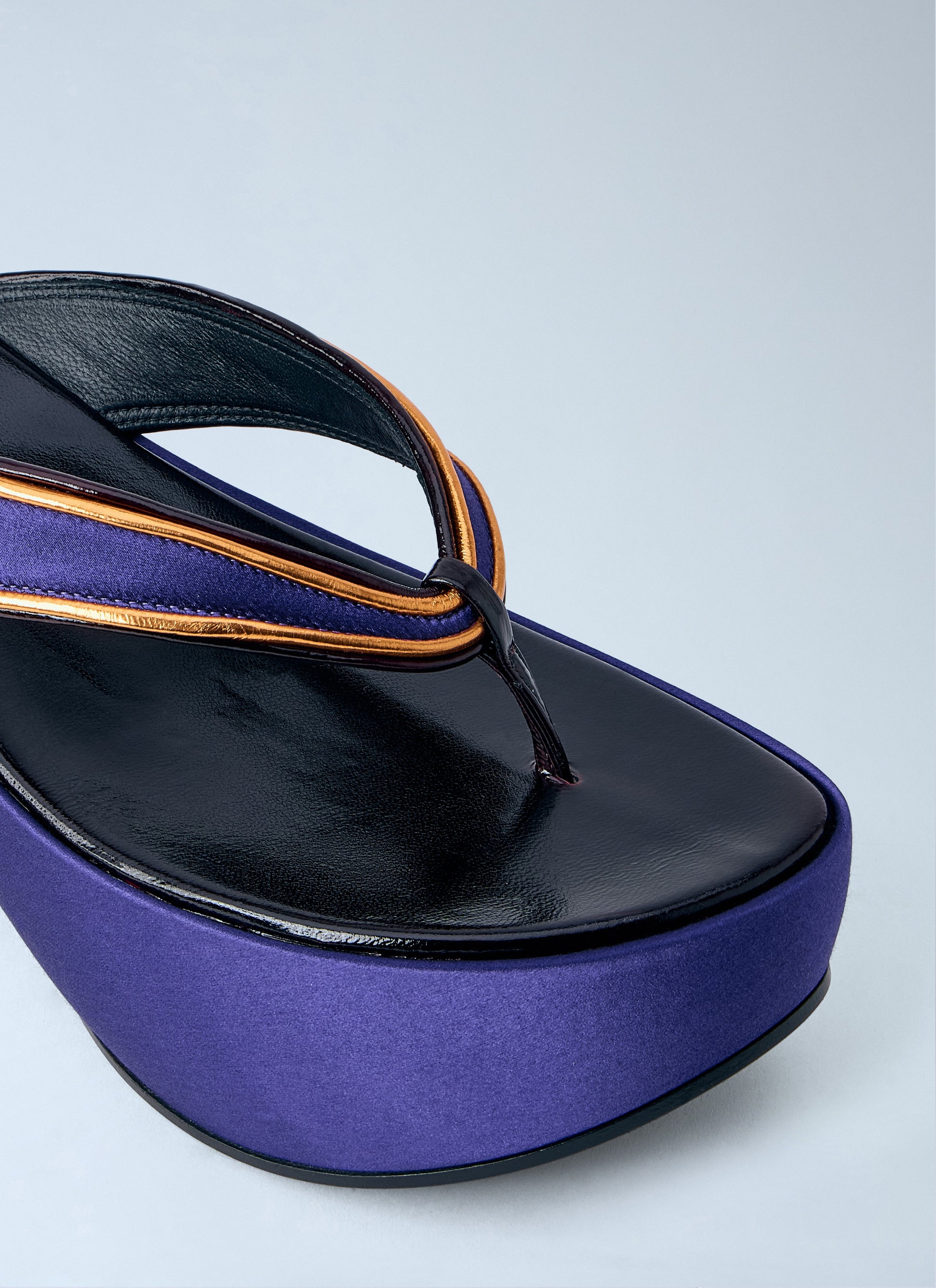 Dries Van Noten Women Satin Platform Thong Sandals DRIES VAN NOTEN