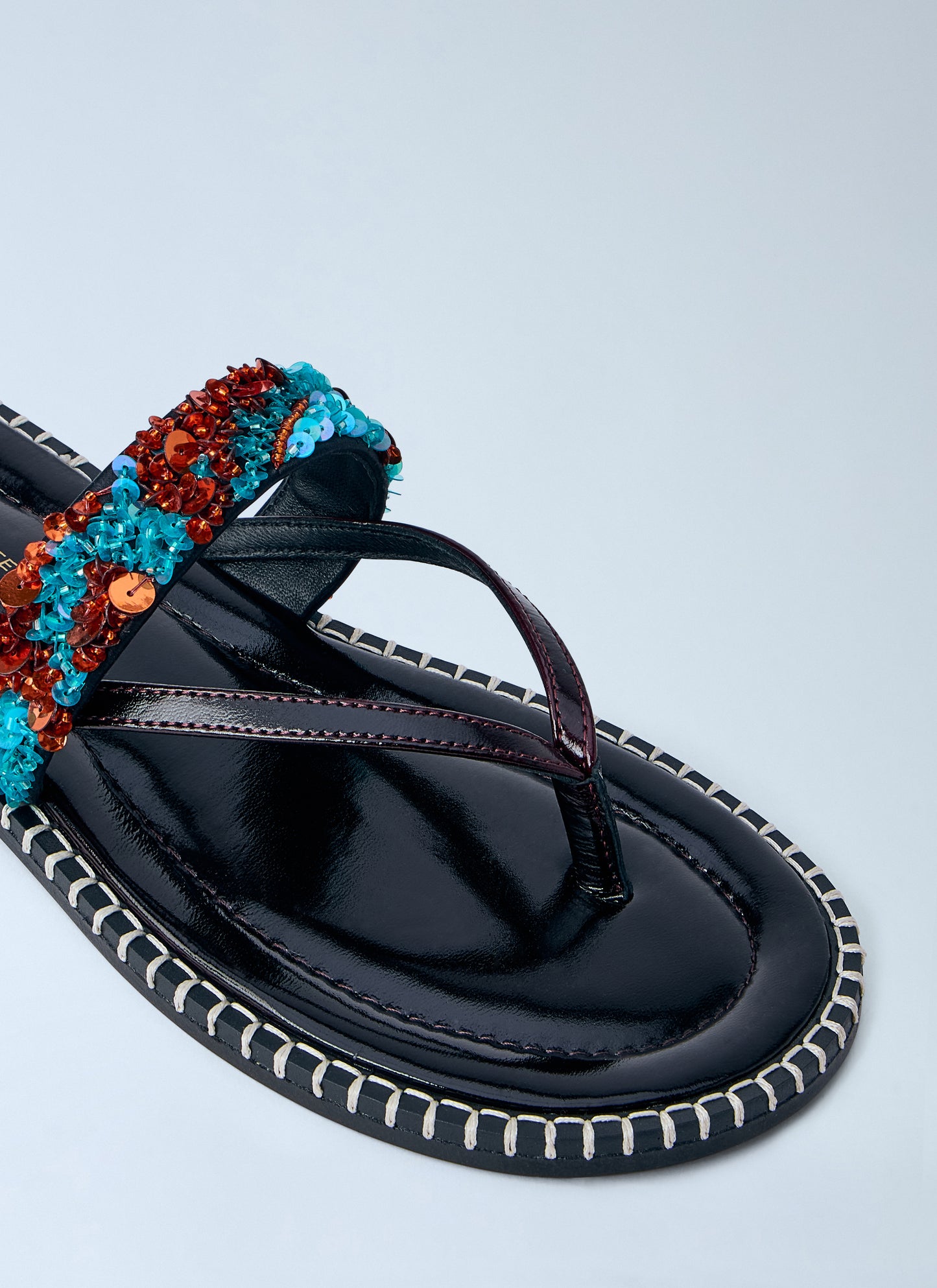 Dries Van Noten Women Embellished Whipstitched Leather Sandals DRIES VAN NOTEN