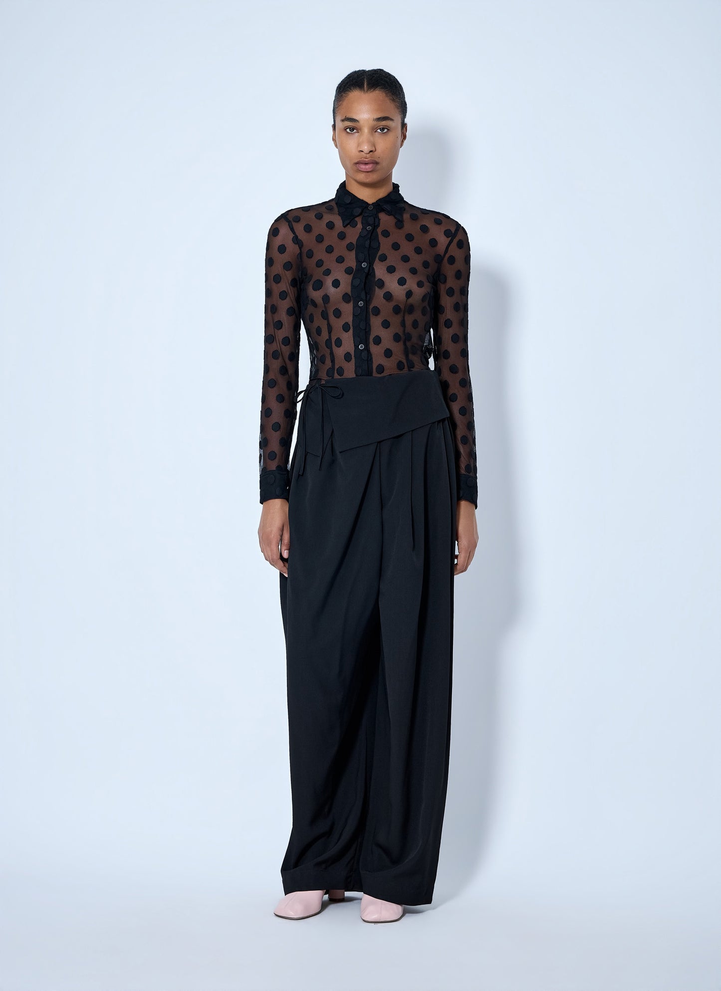 Dries Van Noten Women Polka-Dot Cotton-Blend Tulle Shirt DRIES VAN NOTEN