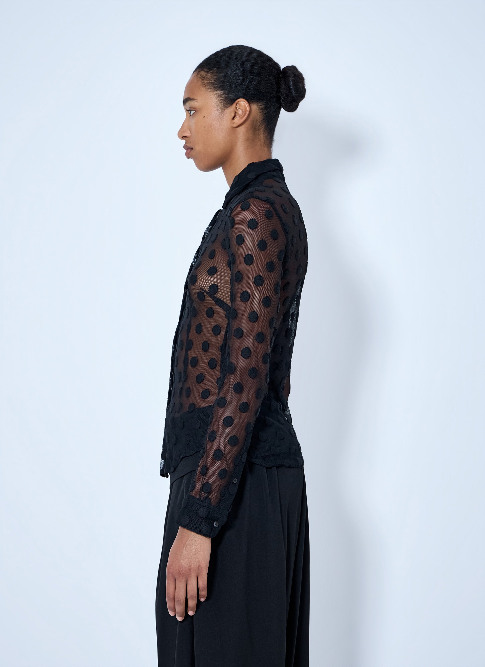 Dries Van Noten Women Polka-Dot Cotton-Blend Tulle Shirt DRIES VAN NOTEN