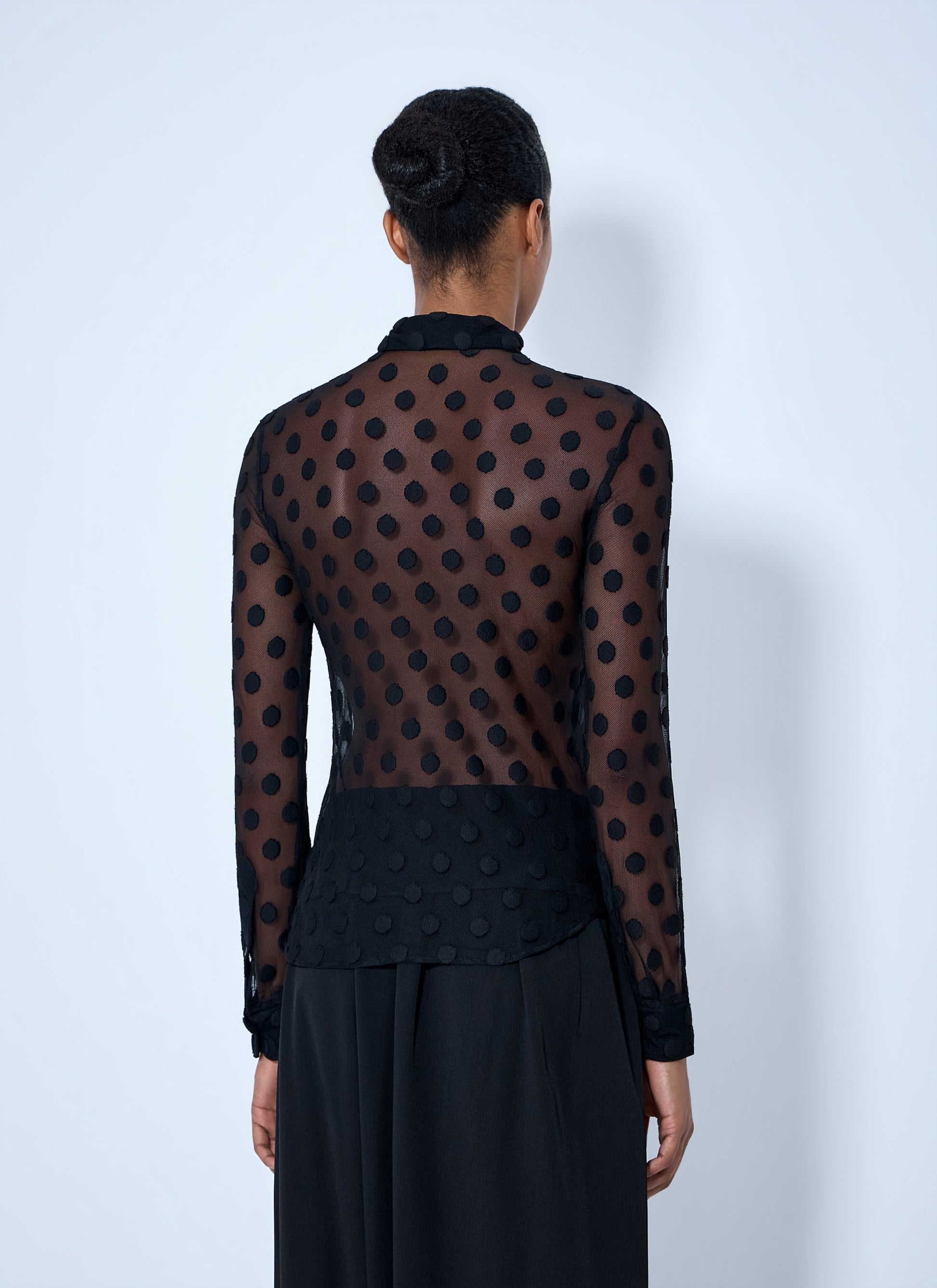 Dries Van Noten Women Polka-Dot Cotton-Blend Tulle Shirt DRIES VAN NOTEN