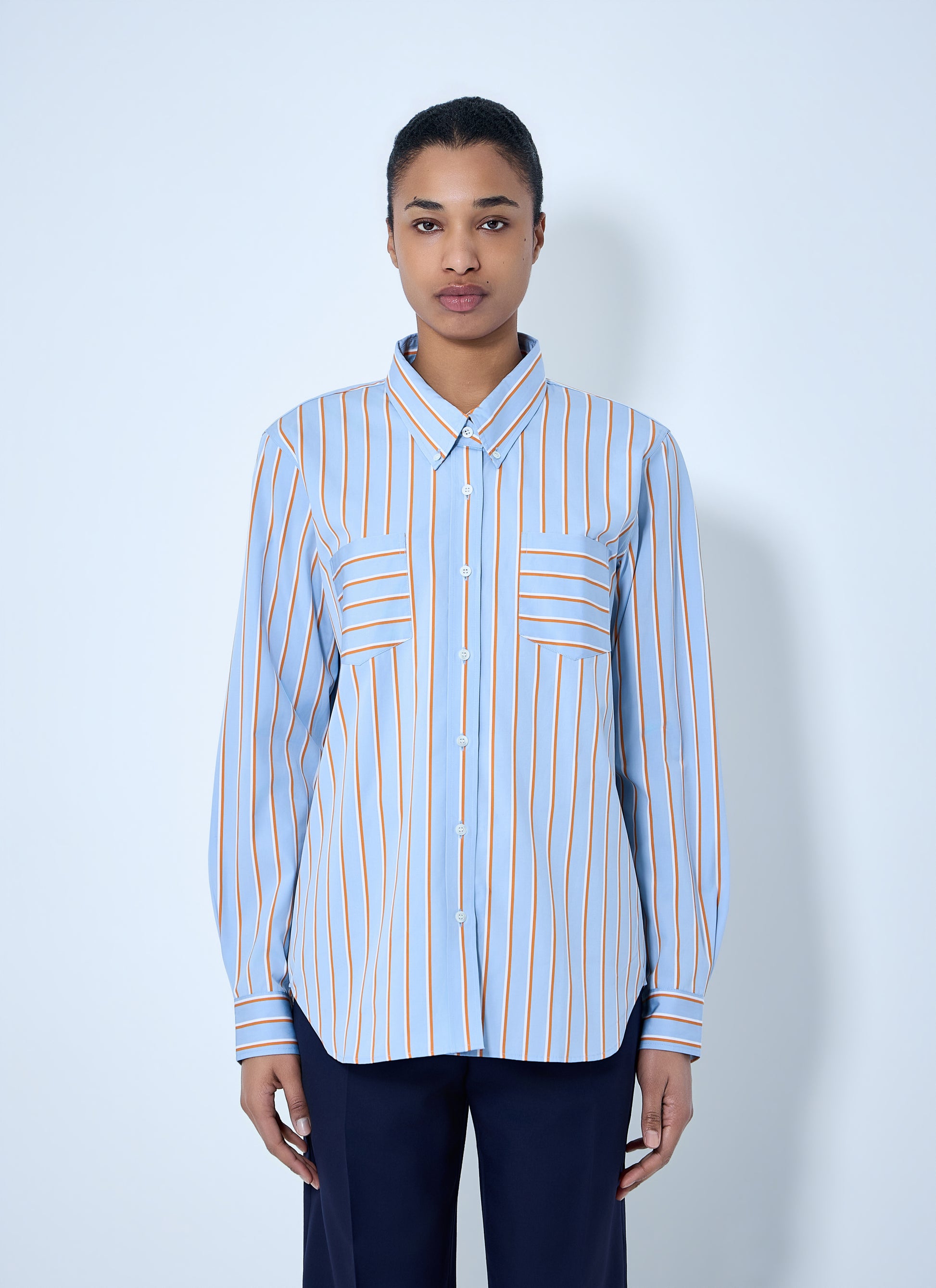 Dries Van Noten Women Striped Cotton Poplin Shirt DRIES VAN NOTEN