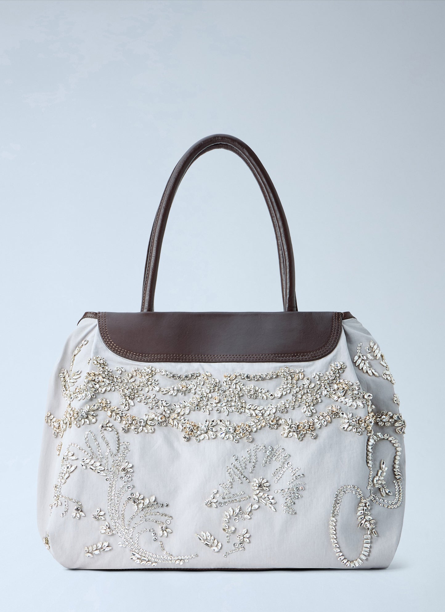 Dries Van Noten Women Embellished Leather-Trim Handbag DRIES VAN NOTEN