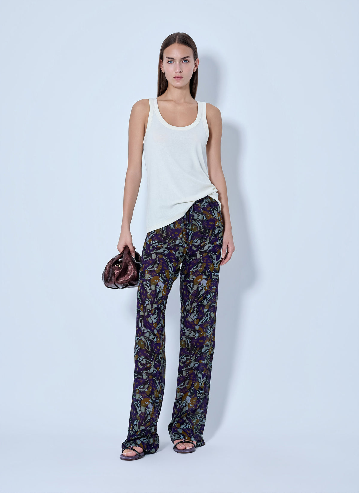 Dries Van Noten Women Pachas Printed Silk Straight Pants DRIES VAN NOTEN