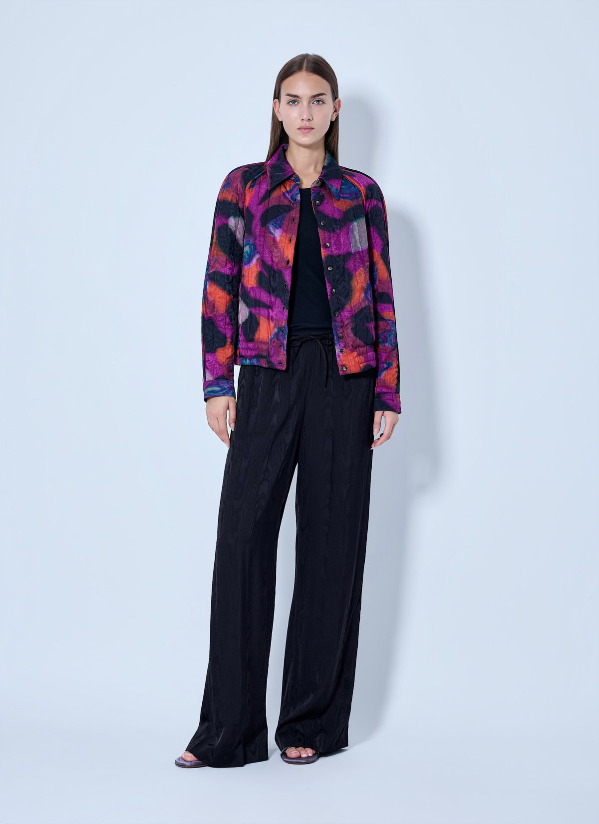 Dries Van Noten Women Puvis Wide-Leg Satin Pants DRIES VAN NOTEN