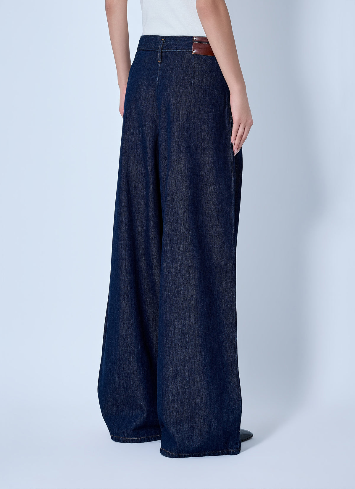 Dries Van Noten Women Wide-Leg Denim Trousers.