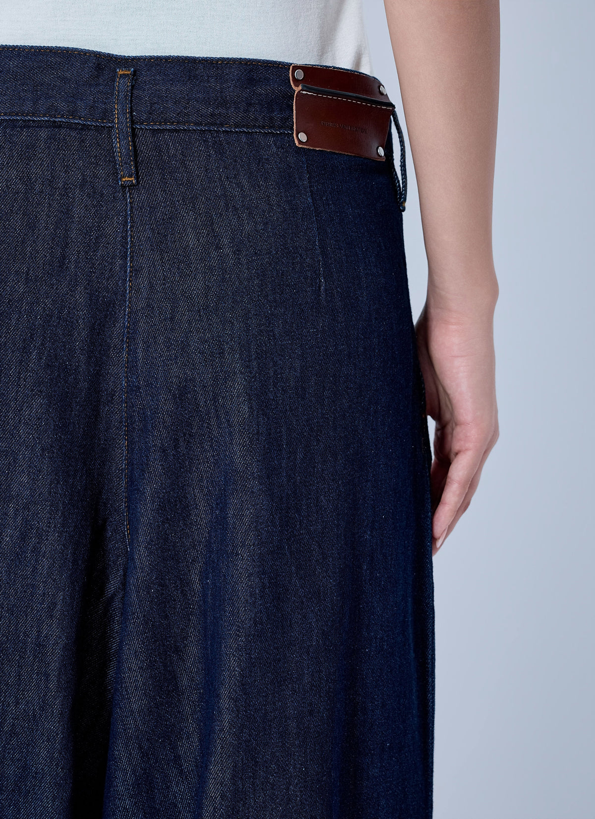 Dries Van Noten Women Wide-Leg Denim Trousers.