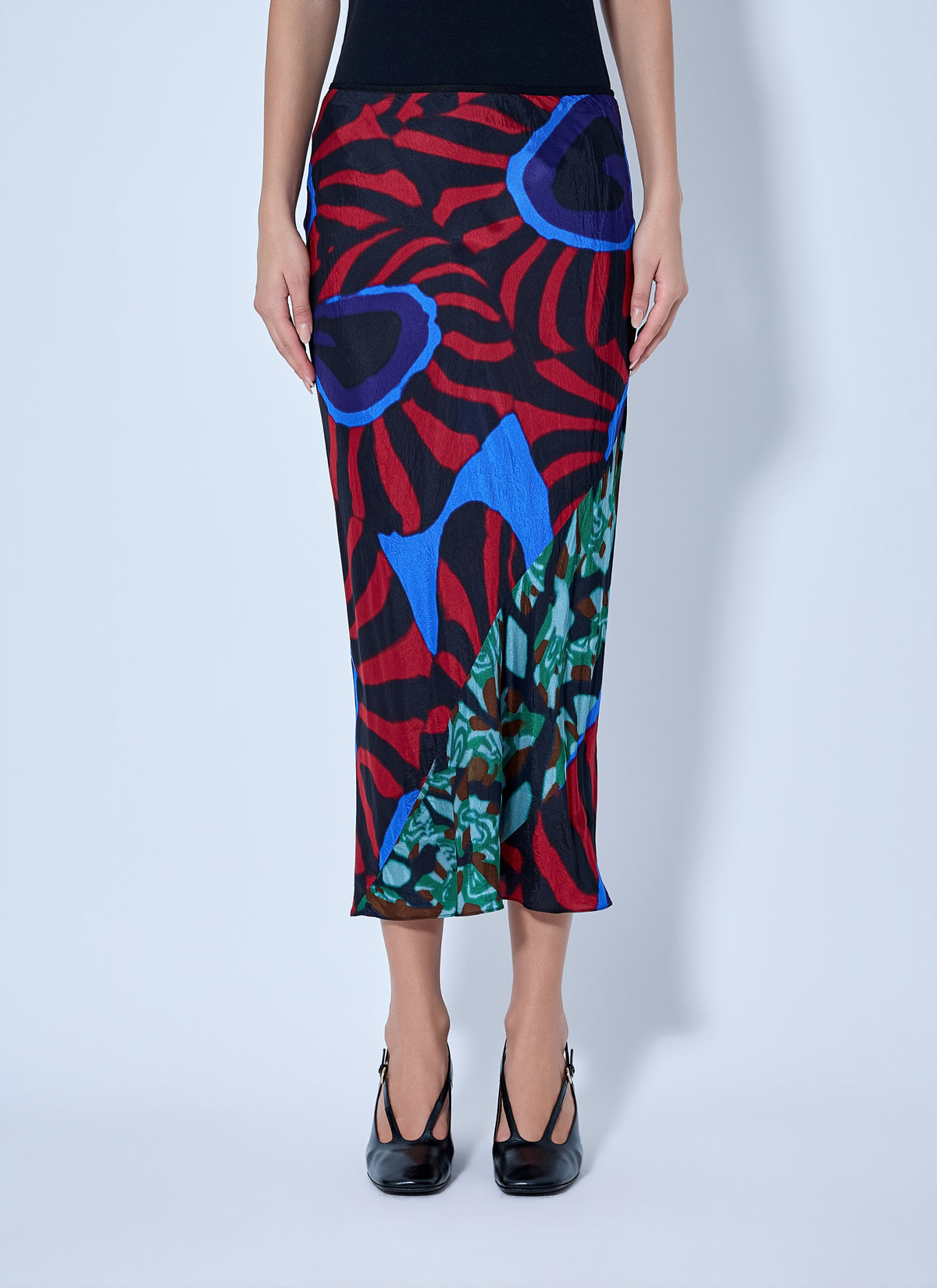 Dries Van Noten Women Abstract Pattern Midi Skirt DRIES VAN NOTEN