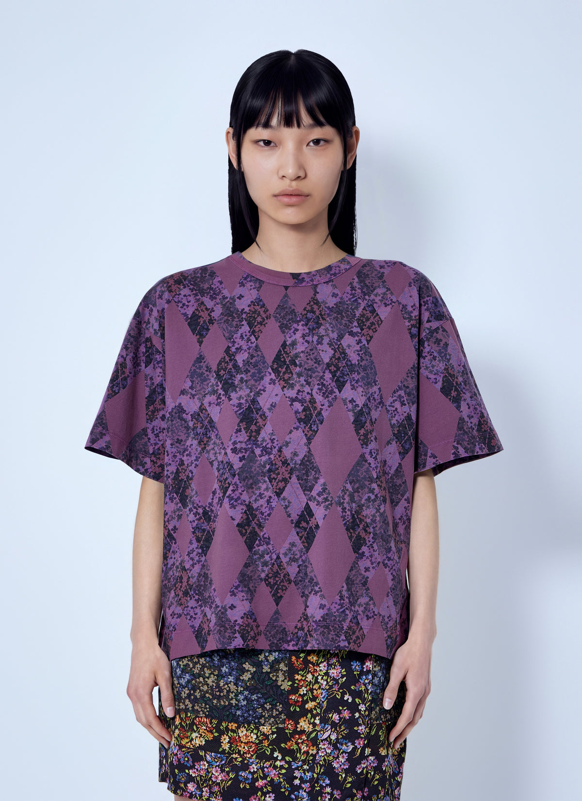 Dries Van Noten Women Argyle Print T-Shirt DRIES VAN NOTEN