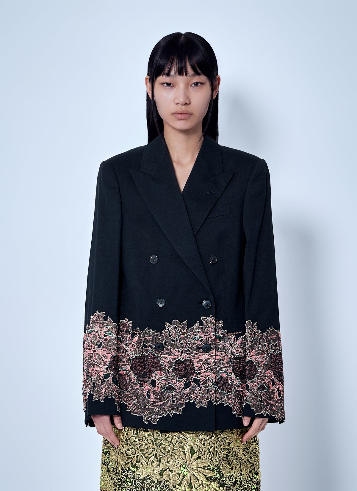 Dries Van Noten Women Embroidered Double-Breasted Blazer DRIES VAN NOTEN