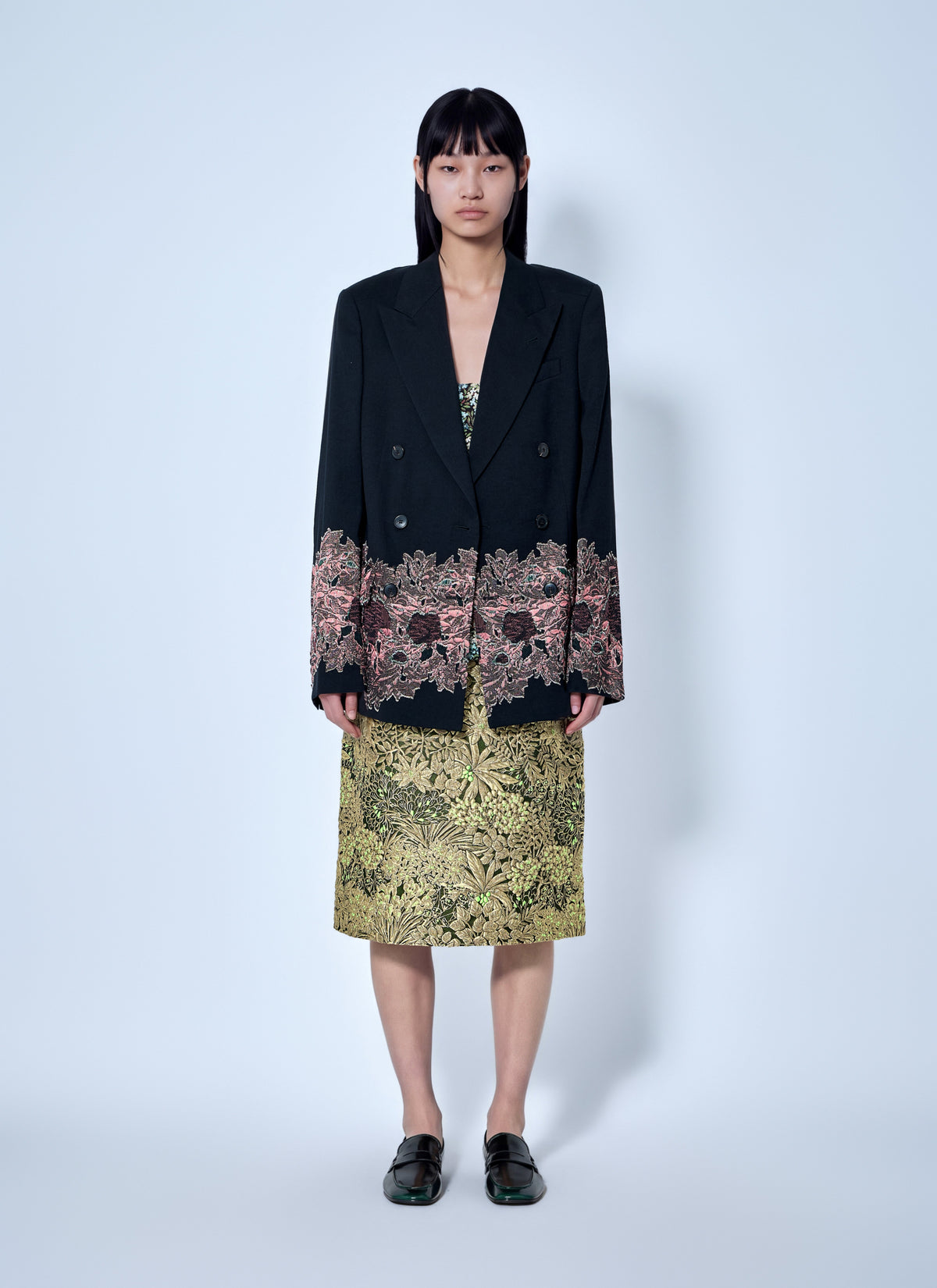 Dries Van Noten Women Embroidered Double-Breasted Blazer DRIES VAN NOTEN