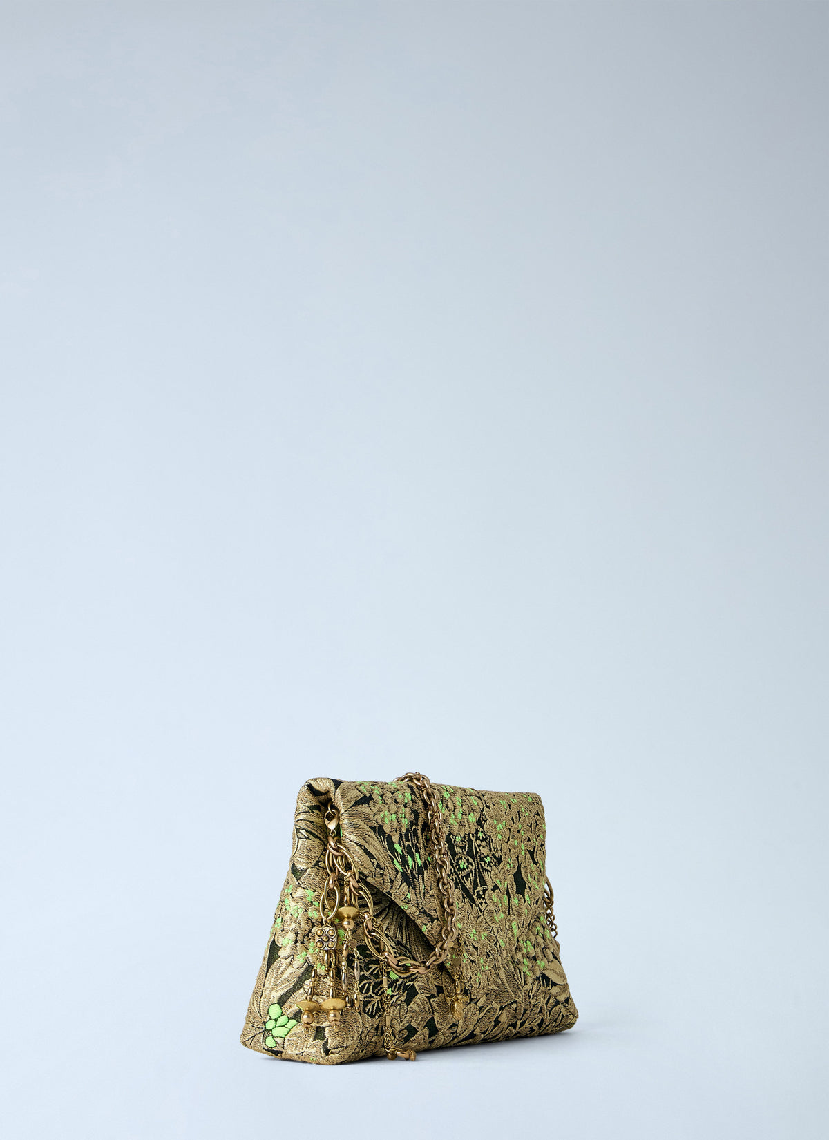 Dries Van Noten Women Floral Embroidered Clutch With Chain Strap DRIES VAN NOTEN