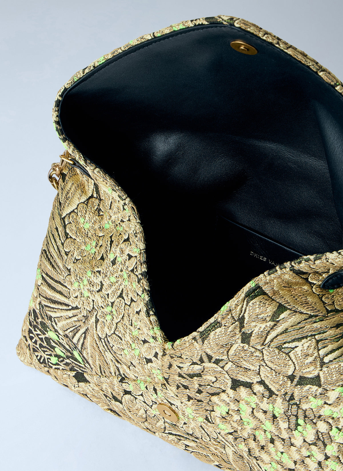 Dries Van Noten Women Floral Embroidered Clutch With Chain Strap DRIES VAN NOTEN