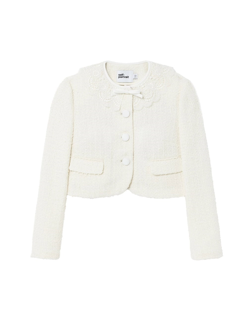 Self-Portrait Women Boucle Lace Collar Jacket SELF-PORTRAIT