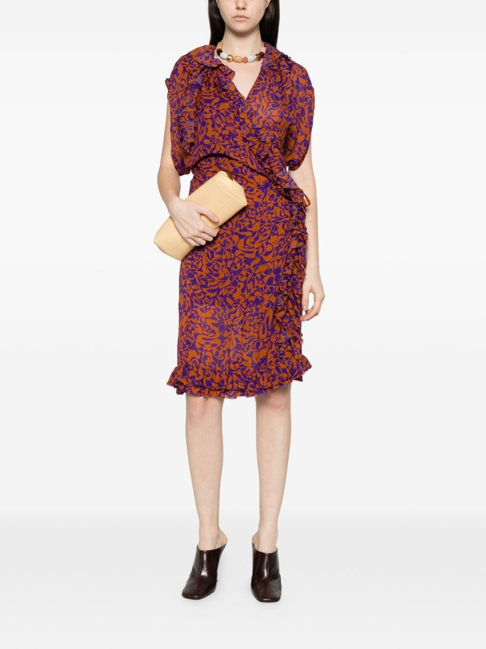 Dries Van Noten Women Printed Dress With Ruffles DRIES VAN NOTEN