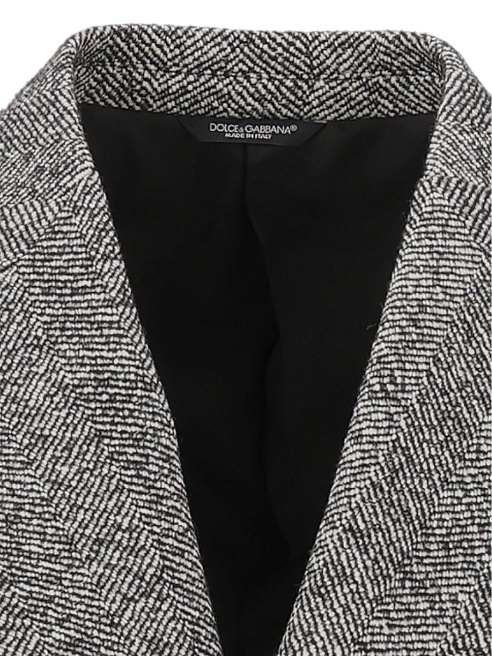 Dolce & Gabbana Men Double-Breasted Herringbone Coat DOLCE & GABBANA