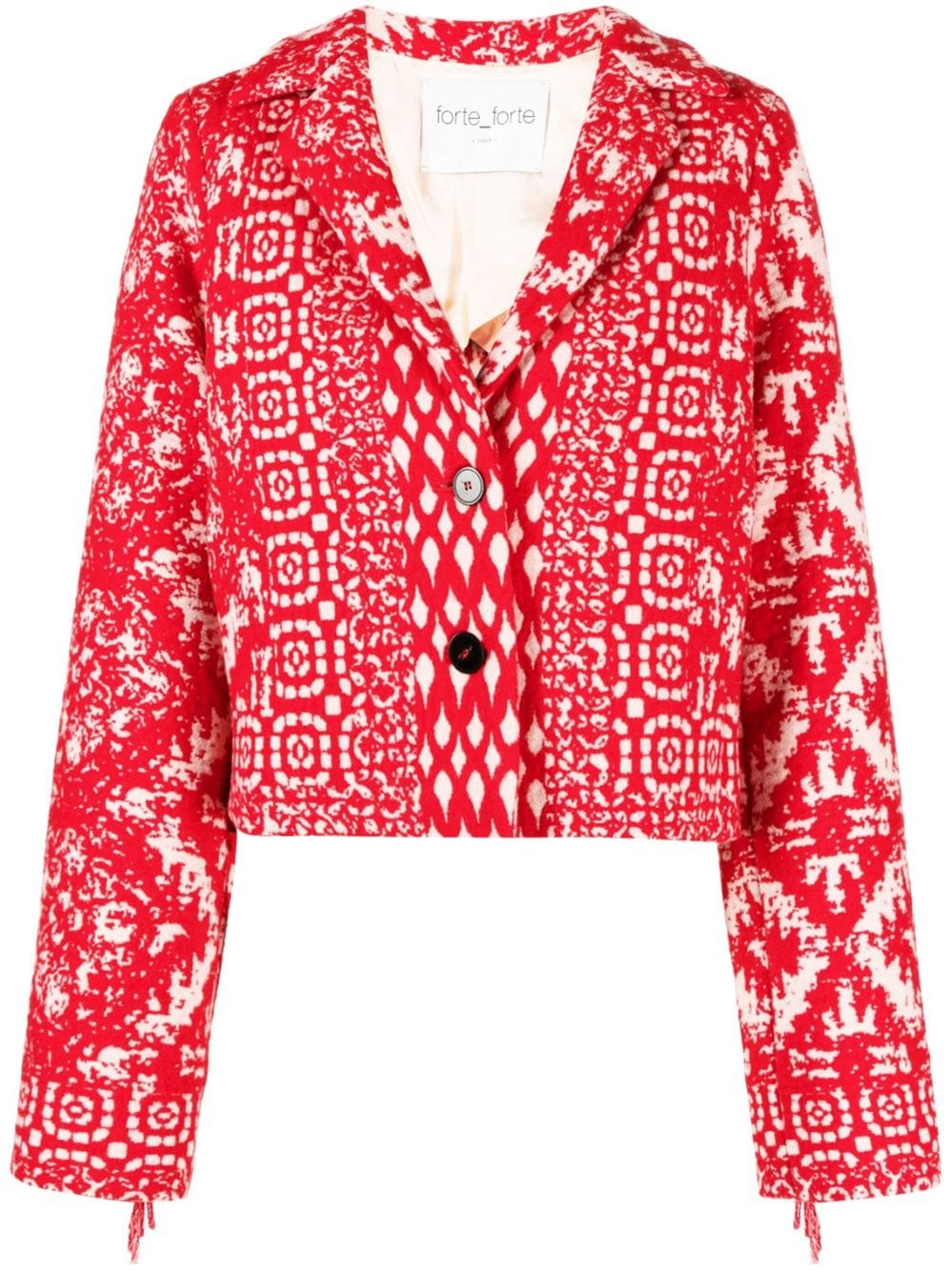 Forte_Forte Women Graphic-Print Fringe-Detail Jacket FORTE FORTE