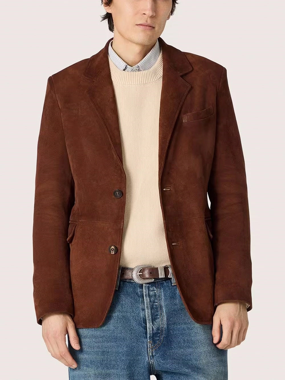Golden Goose Men `Robyn` Leather Jacket GOLDEN GOOSE