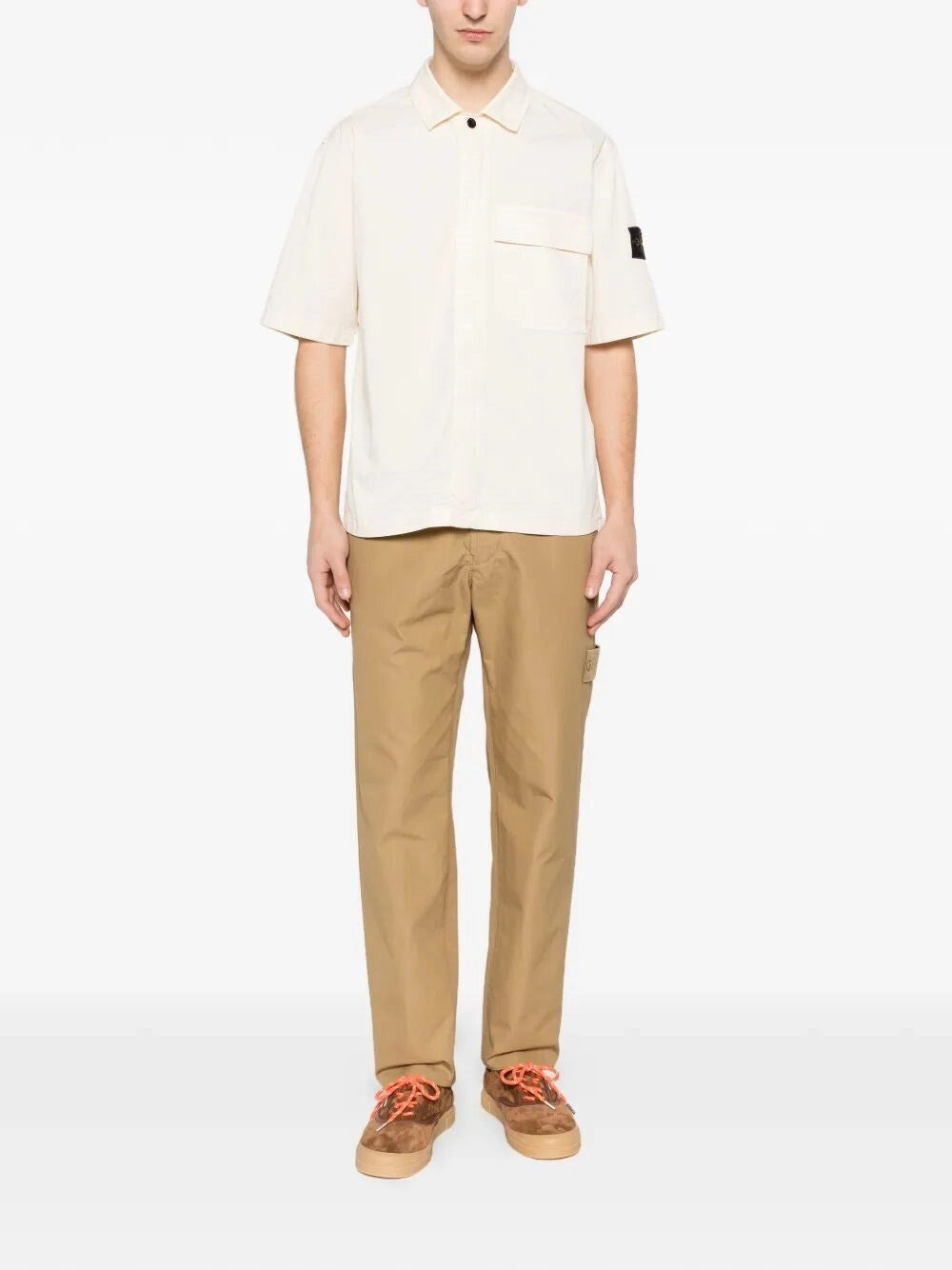 Stone Island Men Garment Dyed Shirt STONE ISLAND
