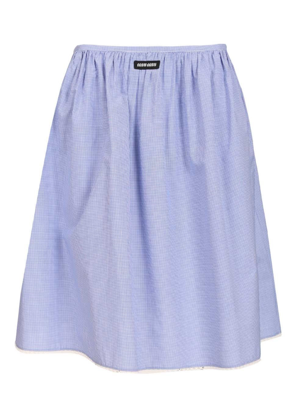 Miu Miu Women Gingham Skirt MIU MIU