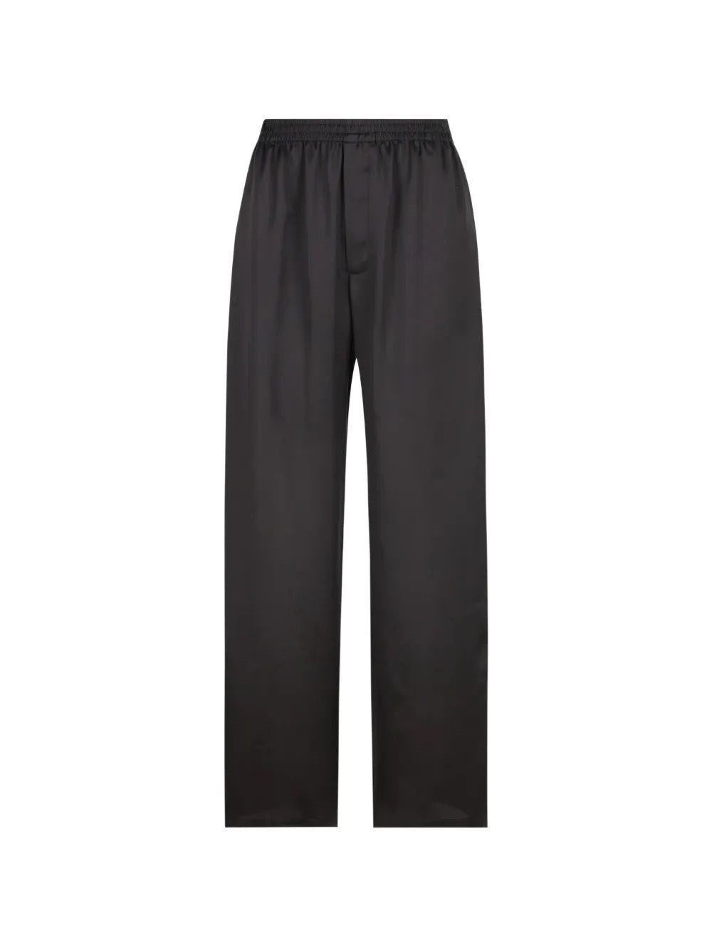 Saint Laurent Women Silk Satin Trousers SAINT LAURENT