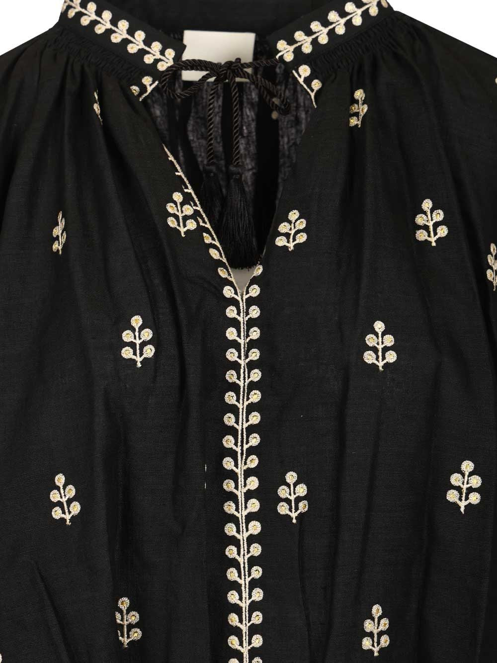 Isabel Marant Women Rodis Blouse In Embroidered Tussar Silk ISABEL MARANT