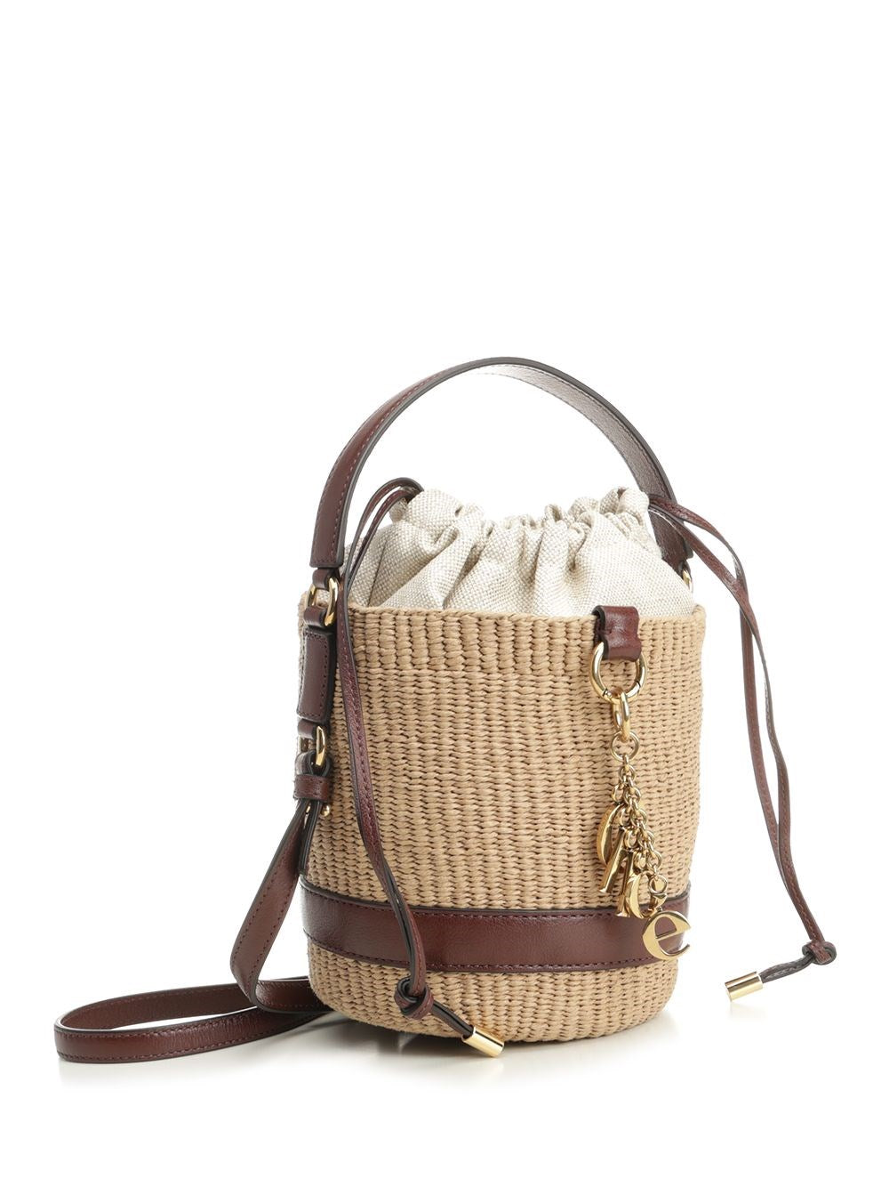 Chloe' Women Chloé Charms Basket Bag In Natural Fibres CHLOE