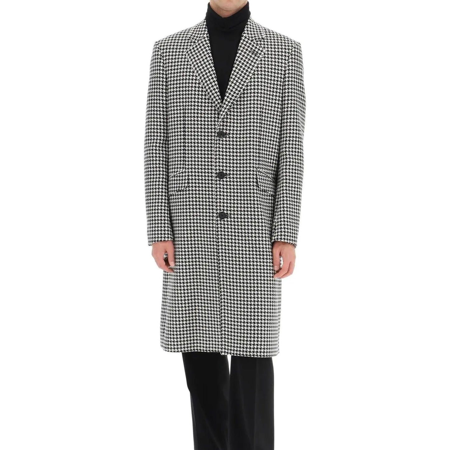 Alexander Mcqueen Pied-De-Poule Wool Coat Men ALEXANDER MCQUEEN