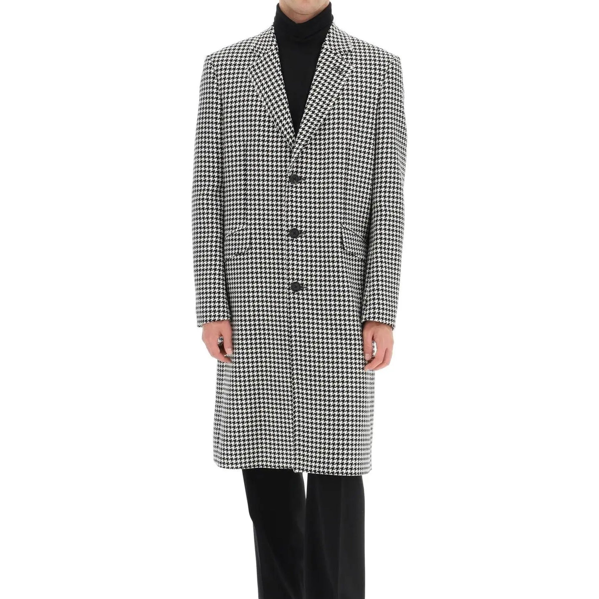 Alexander Mcqueen Pied-De-Poule Wool Coat Men ALEXANDER MCQUEEN