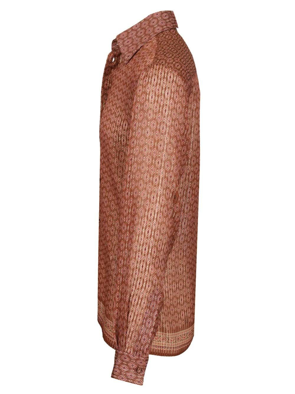 Valentino Garavani Men Silk Shirt With Geometric Print VALENTINO GARAVANI