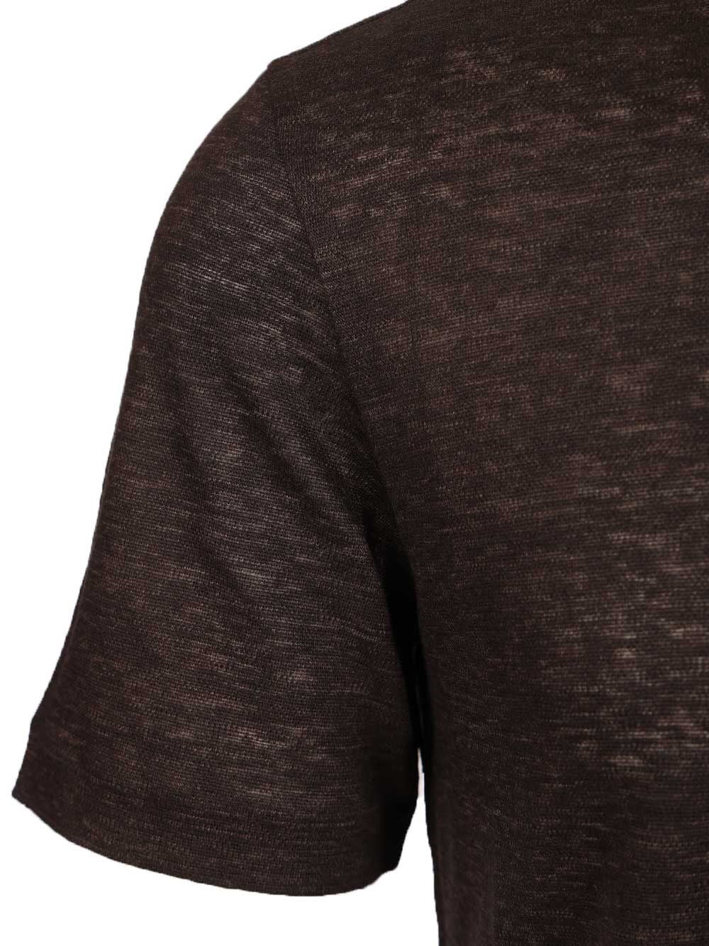 Zegna Men Linen T-Shirt. ZEGNA