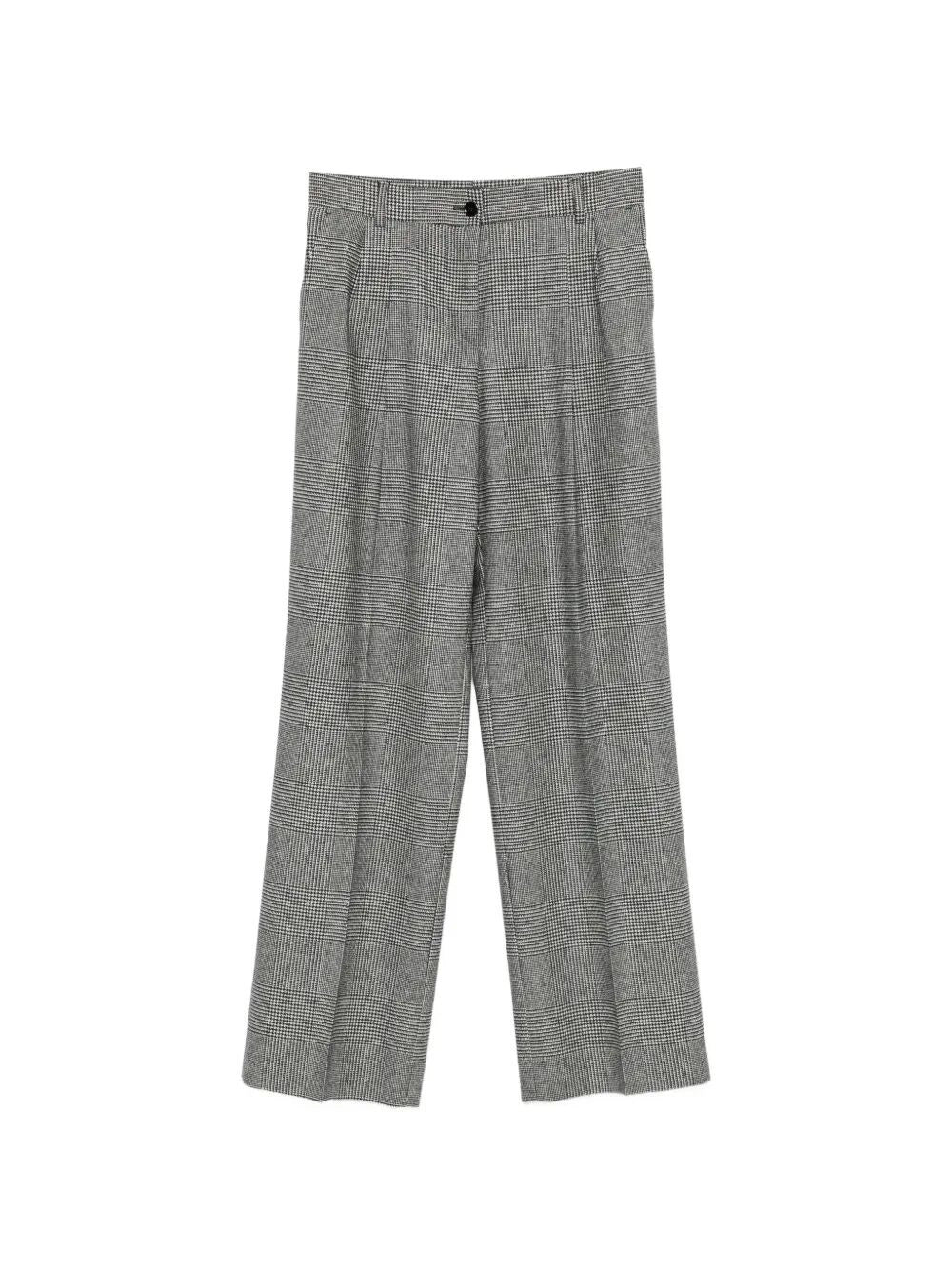 Dolce & Gabbana Women Glen Plaid Flannel Trousers DOLCE & GABBANA