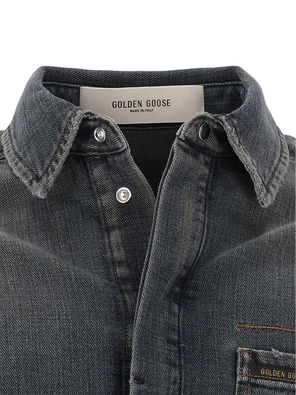 Golden Goose Men Cotton Denim Shirt GOLDEN GOOSE