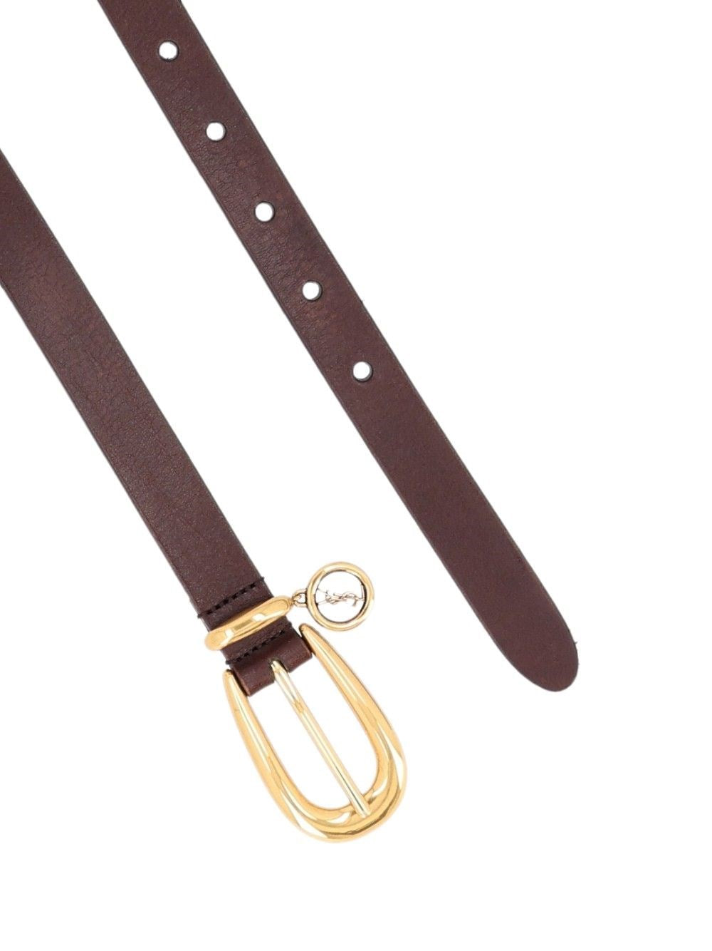 Saint Laurent Women Cassandra Thin Leather Belt SAINT LAURENT